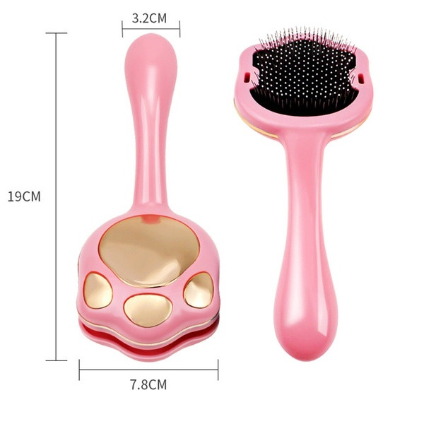 Műanyag kefe macskák fésüléséhez kék és rózsaszín színben