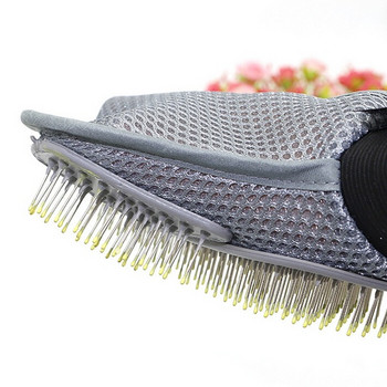 Ръкавица за отстраняване на косми от домашен любимец в сив цвят 