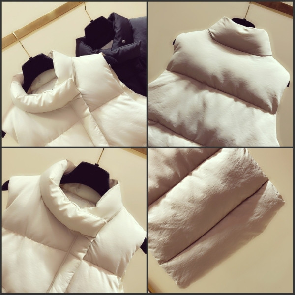 Casual γυναικείο γιλέκο με τσέπες σε μαύρο, μπεζ και πορτοκαλί χρώμα