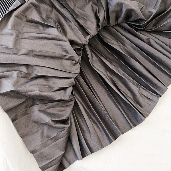 Redős női bársony szoknya retro stílusban gumírozott derékkal