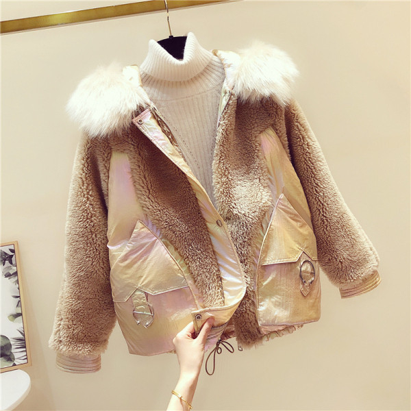 ÚJ Modern női téli tollkabát kapucnival és zsebekkel kék, fehér, rózsaszín és bézs színben