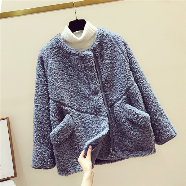 Női téli pehelykabát barna, bézs, rózsaszín, kék és zöld zsebekkel