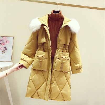 Aktuális női téli kabát szabású és hosszú modell kapucnival, sárga, zöld, fekete és bézs színben