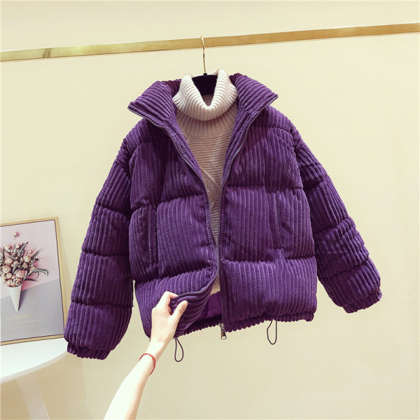 Új modell női téli kabát spitz nyakkivágással fehér, fekete, barna és lila színekben