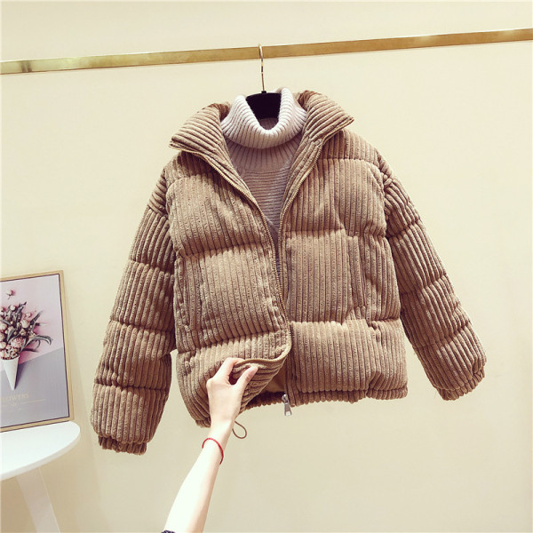 Új modell női téli kabát spitz nyakkivágással fehér, fekete, barna és lila színekben