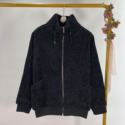 Lezser pulóver cipzárral és zsebekkel rózsaszín, szürke és fekete színben