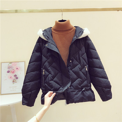 Őszi-téli női kabát kapucnival fehér, fekete, sárga és zöld színekben