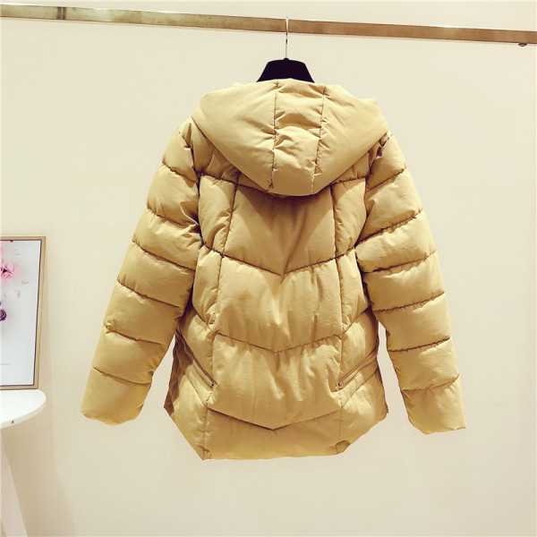 Női alkalmi kabát kapucnival sárga, fehér és fekete színben