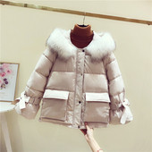 Modern női téli kabát kapucnival, fehér, fekete, zöld és rózsaszín színben