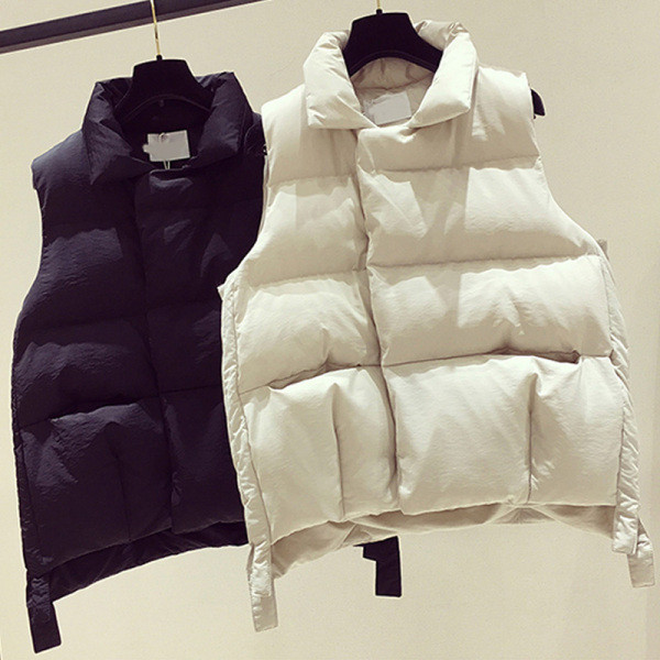 Vesta moderna de dama toamna-iarna cu cravate in negru si bej