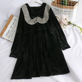 Modern női bársony ruha leopárd motívumokkal - szabású modell