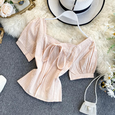 Női ing rövid ujjal és nyakkendővel több színben