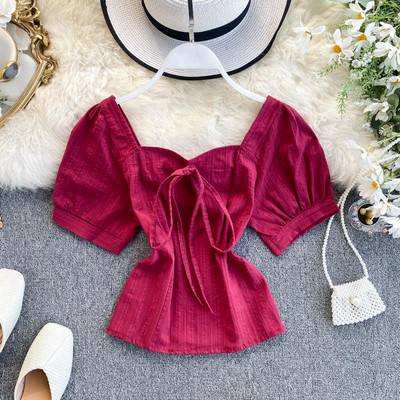 Női ing rövid ujjal és nyakkendővel több színben