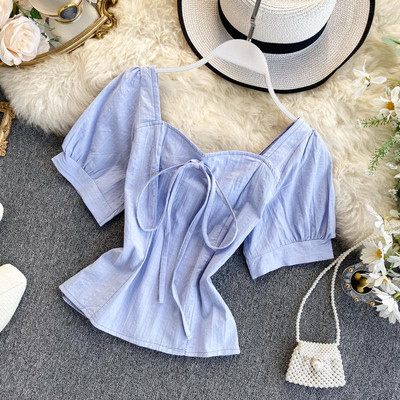 Női ing rövid ujjal és nyakkendővel több színben