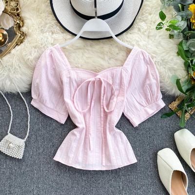 Női ing rövid ujjal és nyakkendővel több színben