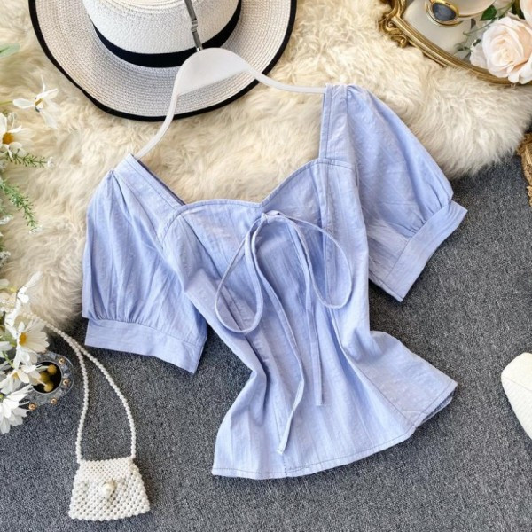 Női ing rövid ujjal és nyakkendővel több színben