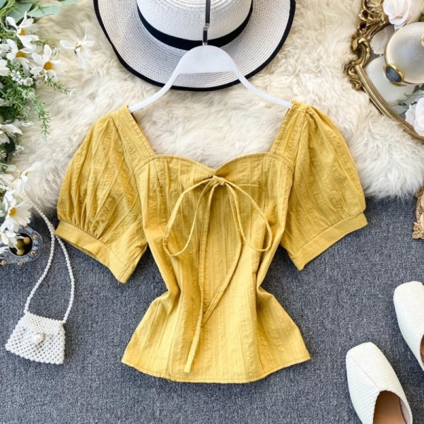 Női ing rövid ujjal és nyakkendővel több színben