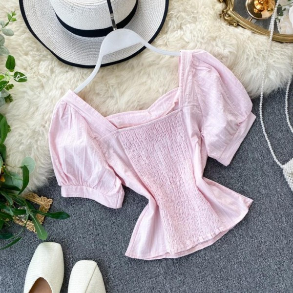 Női ing rövid ujjal és nyakkendővel több színben