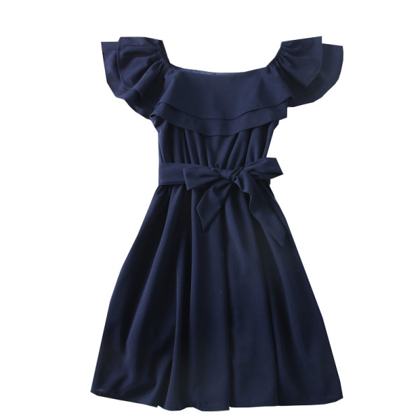 Γυναικείο φόρεμα με λαιμόκοψη και κουμπιά σε ροζ, κίτρινο, λευκό και μπλε χρώμα