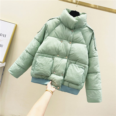 Geaca de dama toamna-iarna cu buzunare in culorile verde, roz, negru si bej