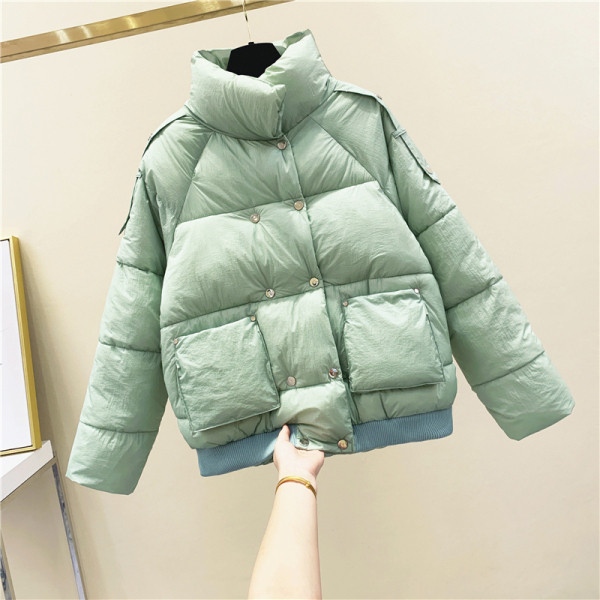 Geaca de dama toamna-iarna cu buzunare in culorile verde, roz, negru si bej