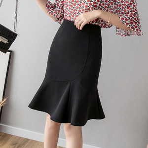 Stílusos női szoknya szabású modell bézs és fekete színben, magas derékkal