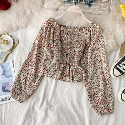 Modern női blúz öt színben, gombokkal és széles ujjakkal