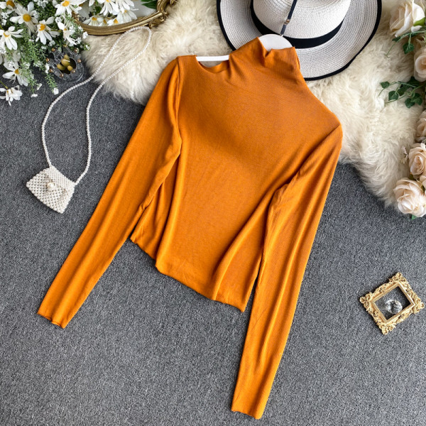 Női alkalmi blúz hat színben, csupasz váll és pólógallérral