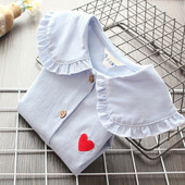 Cămașă pentru copii în dungi pentru fete cu nasturi