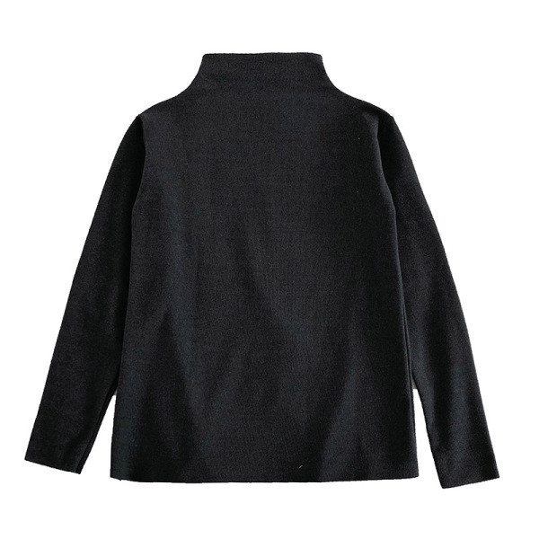 Alkalmi női blúz fekete, zöld és barna színben, alacsony gallérral