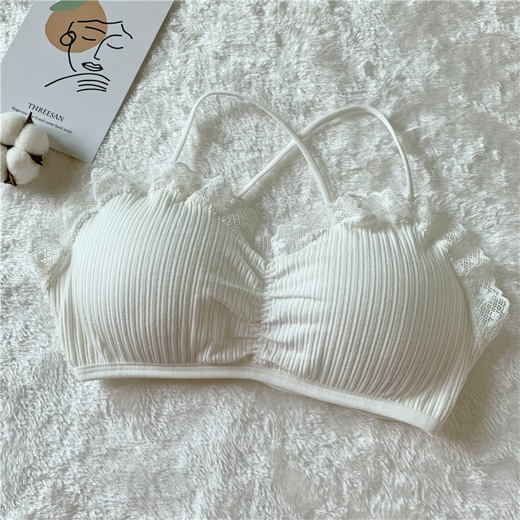 Női rövid melltartó csipkével és vékony pántokkal fehér, zöld, fekete, sárga, szürke és rózsaszín színben