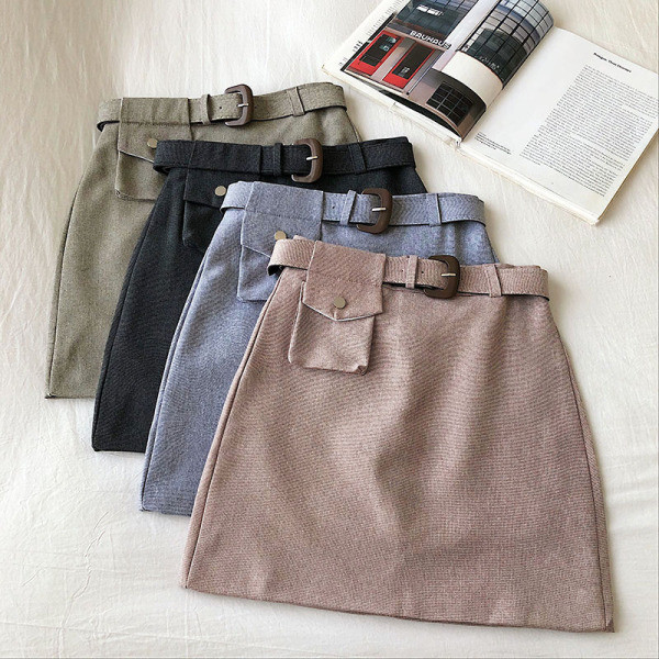 Μοντέρνα γυανικεία φούστα A-line σε τέσσερα χρώματα