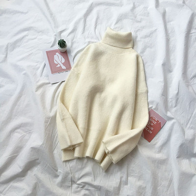 Pulover de damă în verde, alb, gri și maro, cu guler polo și mâneci lungi