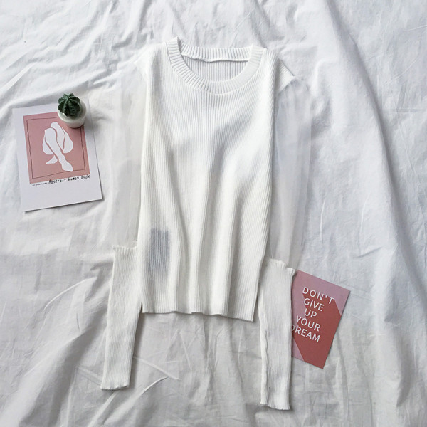 Női pulóver zöld, fehér, fekete és barna színben, az ujjakon tüll