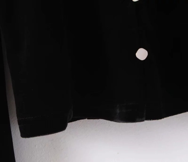 Női bársony blúz retro modell fekete csipkével