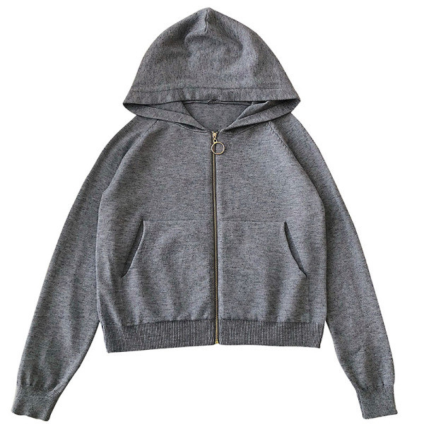 Női alkalmi pulóver fekete, fehér, szürke és bézs színben, zsebekkel és kapucnival