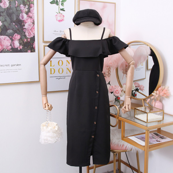 Μοντέρνο γυναικείο φόρεμα με κουμπιά και λεπτές λωρίδες σε διάφορα χρώματα