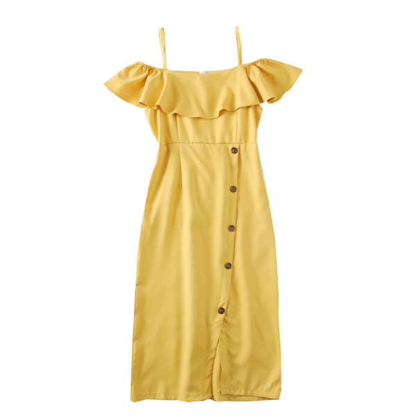 Μοντέρνο γυναικείο φόρεμα με κουμπιά και λεπτές λωρίδες σε διάφορα χρώματα