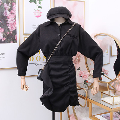 Μοντέρνο γυναικείο φόρεμα με κλασικό γιακά και κουμπιά σε διάφορα χρώματα