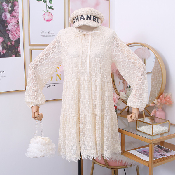 Νέο μοντέλο δαντελωτό φόρεμα σε διάφορα χρώματα