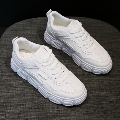 Női alkalmi sportcipő színes fehér nyakkendőkkel