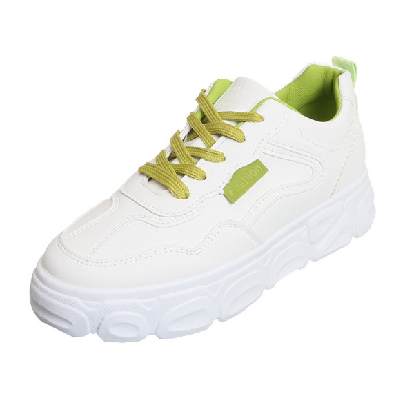 Női alkalmi sportcipő színes fehér nyakkendőkkel