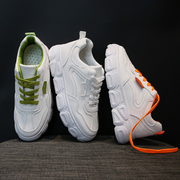 Női alkalmi sportcipő színes fehér nyakkendőkkel