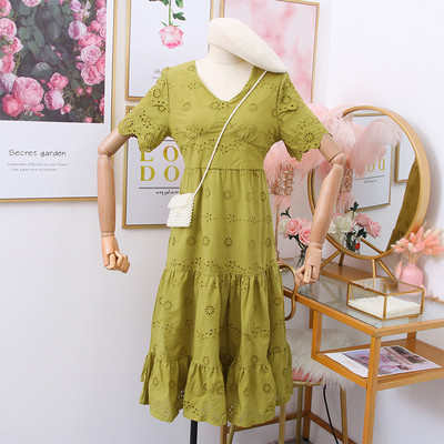 Rochie moderna de dama cu decolteu spitz si maneci scurte in mai multe culori