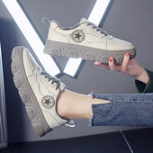 Női alkalmi tornacipő magas talppal, fehér és szürke színben