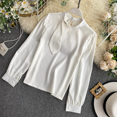 Női ing alacsony gallérral fehér, rózsaszín, bordó, bézs, zöld és fekete színekben