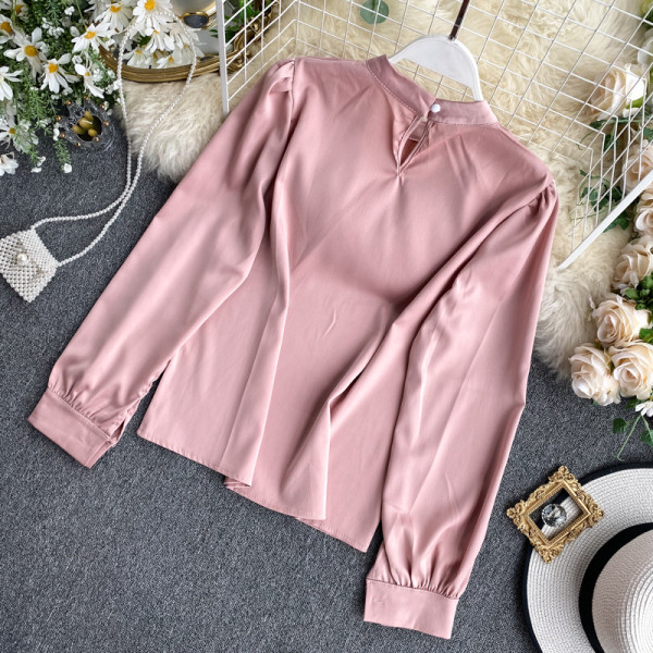 Női ing alacsony gallérral fehér, rózsaszín, bordó, bézs, zöld és fekete színekben