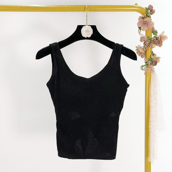 Rövid női akasztófelső, hátul kivágott részekkel szürke, fehér és fekete színben