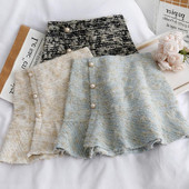 Νέο μοντέλο γυναικεία φούστα με κουμπιά σε μπλε, μπεζ και μαύρο χρώμα