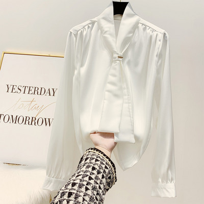 Stílusos női hosszú ujjú ing piros, fekete, rózsaszín, fehér és bézs színben